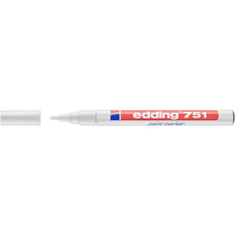 Marcatore a vernice edding 751 punta conica 1-2 mm bianco E-751 049